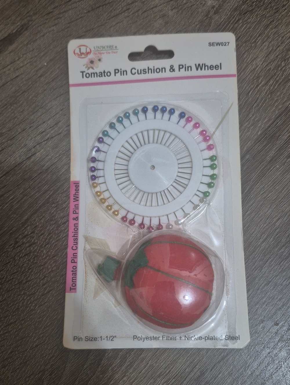 Tomato Pin Cushion & Pin Wheel - Red - Unbranded
